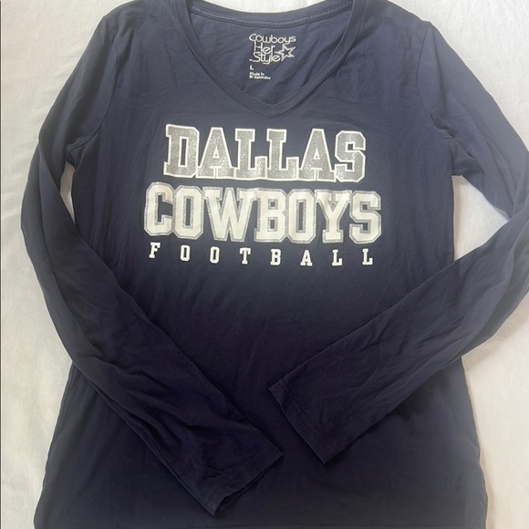 cowboy’s her style Tops - Dallas Cowboys Women's Long Sleeve Tee - Navy